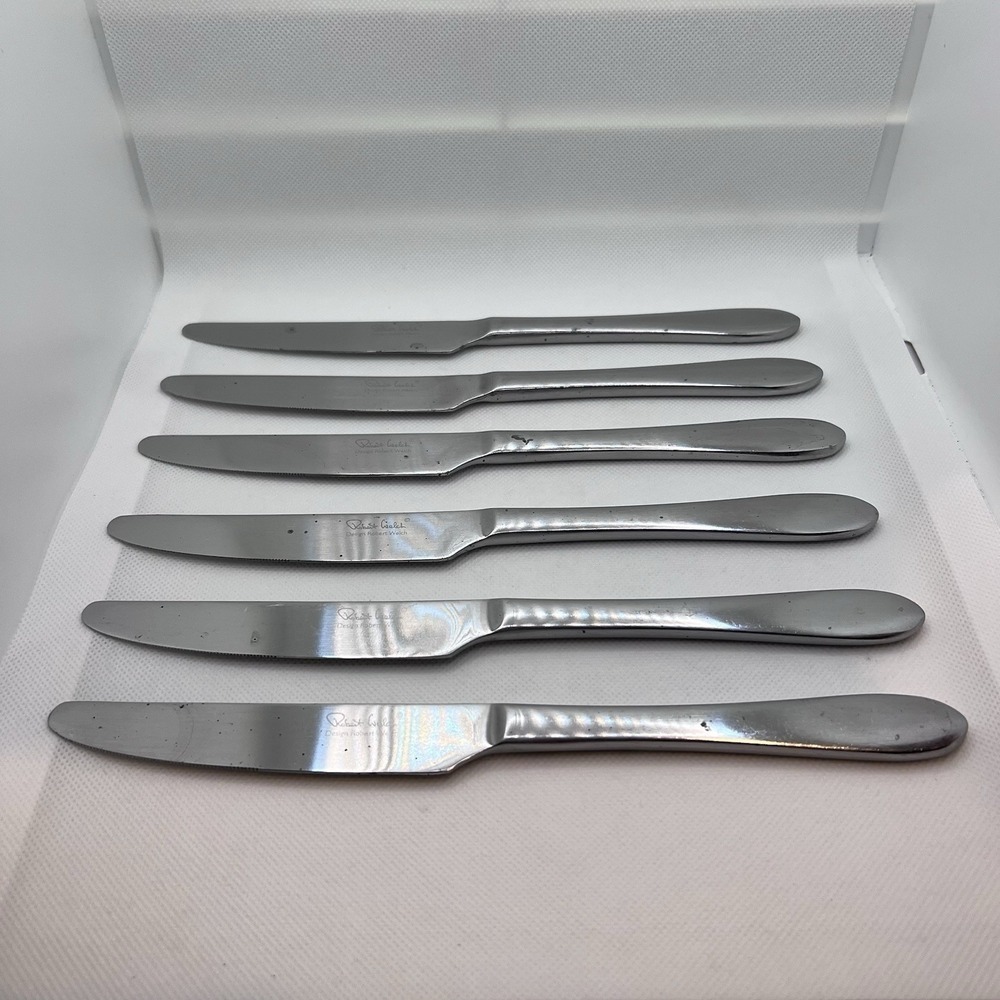 Lot 6 Robert Welch Meridian Satin Stainless Dinner Knives Discontinued